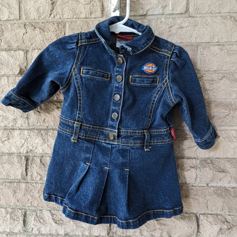 Dickies 8/9 Month baby Blue Jean Dress